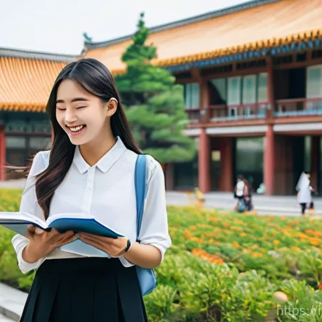 TOPIK 자격증 활용 사례 - **Vibrant University Life in Seoul**
    Generate an image of a diverse group of cheerful young stud...