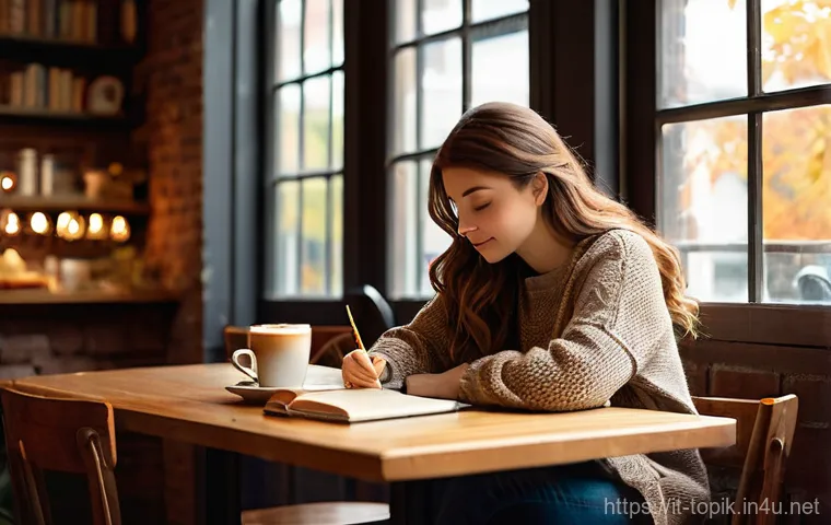 TOPIK으로 국내 회사 취업하기 - **Prompt 1: A Cozy Autumn Cafe Scene**
A warmly lit, inviting cafe interior during a crisp autum...