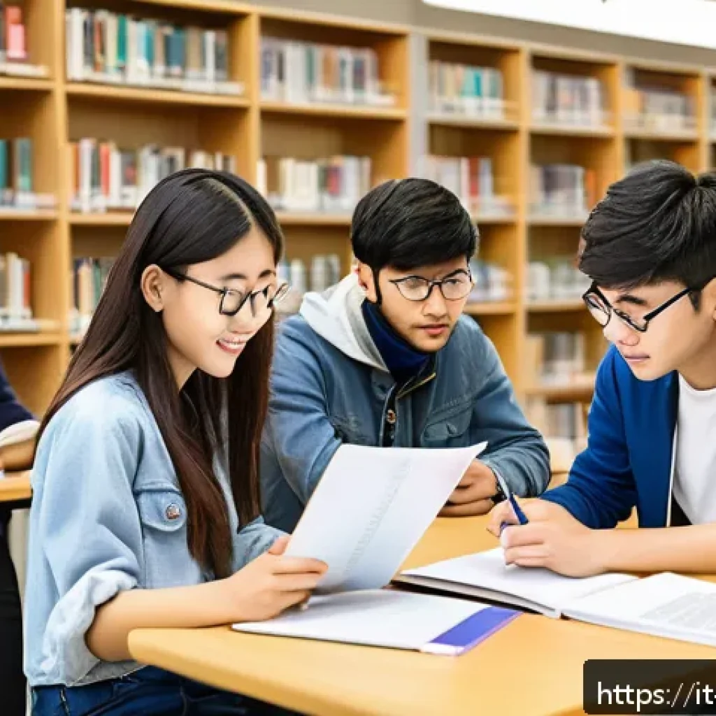 TOPIK 시험 성공 후 해야 할 일 - A diverse group of international university students studying together in a modern Italian universit...