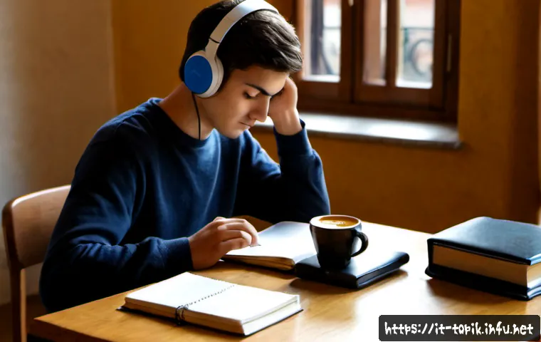 한국어능력시험 중점 과목 - Photorealistic Italian university study session focused on core language-exam subjects, a young adul...